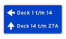 Aluminium informatiebord met een dubbel omgezette rand