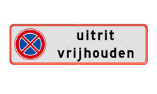 Aluminium informatiebord met een dubbel omgezette rand