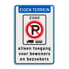 Aluminium informatiebord met dubbel omgezette rand