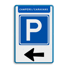 Aluminium informatiebord met dubbel omgezette rand