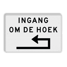 Aluminium informatiebord met een dubbel omgezette rand