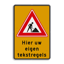 Aluminium informatiebord met dubbel omgezette rand