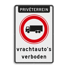 Aluminium informatiebord met dubbel omgezette rand