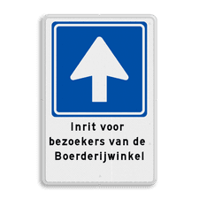 Aluminium informatiebord met dubbel omgezette rand