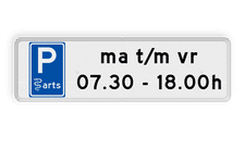 Aluminium informatiebord met een dubbel omgezette rand