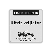 Aluminium informatiebord met een dubbel omgezette rand