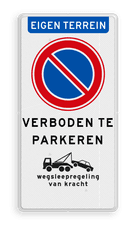 Aluminium informatiebord met een dubbel omgezette rand