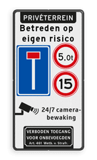 Aluminium informatiebord met een dubbel omgezette rand