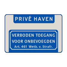 Aluminium informatiebord met een dubbel omgezette rand