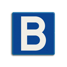 Aluminium informatiebord met een dubbel omgezette rand