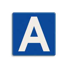 Aluminium informatiebord met een dubbel omgezette rand