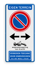 Aluminium informatiebord met een dubbel omgezette rand