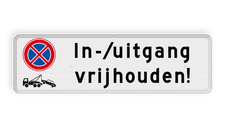 Aluminium informatiebord met een dubbel omgezette rand