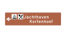 Aluminium informatiebord met een haaks omgezette rand
