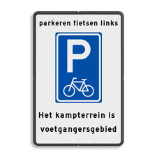 Aluminium informatiebord met dubbel omgezette rand