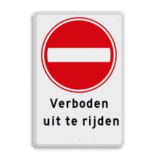 Aluminium informatiebord met dubbel omgezette rand