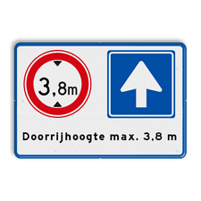 Aluminium informatiebord met een dubbel omgezette rand