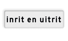 Aluminium informatiebord met een dubbel omgezette rand