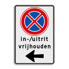 Aluminium informatiebord met dubbel omgezette rand