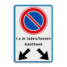 Aluminium informatiebord met dubbel omgezette rand