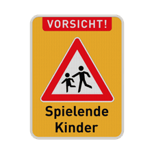 Verkehrsschild aus DibondTraffic mit Alform Rahmen