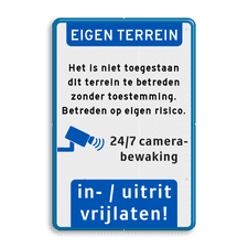 Aluminium informatiebord met dubbel omgezette rand
