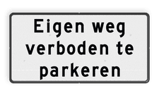 Aluminium informatiebord met een dubbel omgezette rand