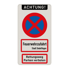 Verkehrsschild aus DibondTraffic mit Alform Rahmen