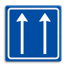 Aluminium verkeersbord met een dubbel omgezette rand
