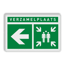 Veiligheidsbord met dubbel omgezette rand