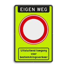 Aluminium informatiebord met dubbel omgezette rand