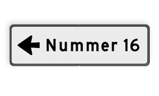 Aluminium informatiebord met een dubbel omgezette rand
