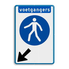 Aluminium informatiebord met dubbel omgezette rand