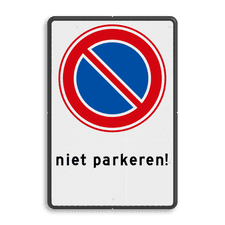 Aluminium informatiebord met dubbel omgezette rand