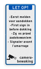 Aluminium informatiebord met een dubbel omgezette rand