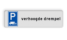 Aluminium informatiebord met een dubbel omgezette rand