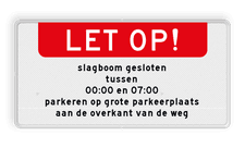 Aluminium informatiebord met een dubbel omgezette rand