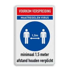 Veiligheidsbord met dubbel omgezette rand