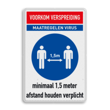 Veiligheidsbord met dubbel omgezette rand