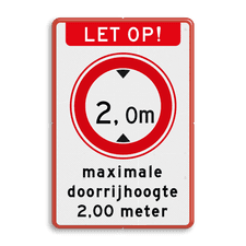 Aluminium informatiebord met een dubbel omgezette rand