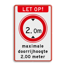 Aluminium informatiebord met dubbel omgezette rand