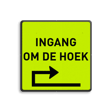 Aluminium informatiebord met een dubbel omgezette rand