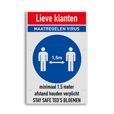 Veiligheidsbord vlak Alupanel (2mm)