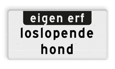 Aluminium informatiebord met een dubbel omgezette rand