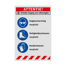 Veiligheidsbord vlak Alupanel (2mm)