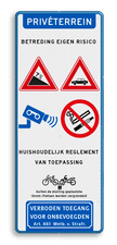 Aluminium informatiebord met een dubbel omgezette rand