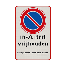 Aluminium informatiebord met dubbel omgezette rand