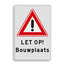 Aluminium informatiebord met dubbel omgezette rand