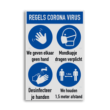 Veiligheidsbord vlak Alupanel (2mm)