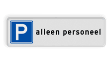 Aluminium informatiebord met een dubbel omgezette rand